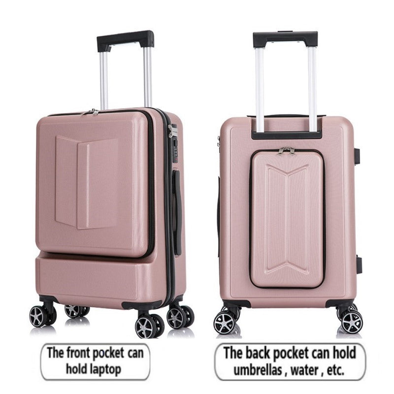 Business Travel Luggage With Front Laptop Pocket - 20 Inch Carry On - Directly Board