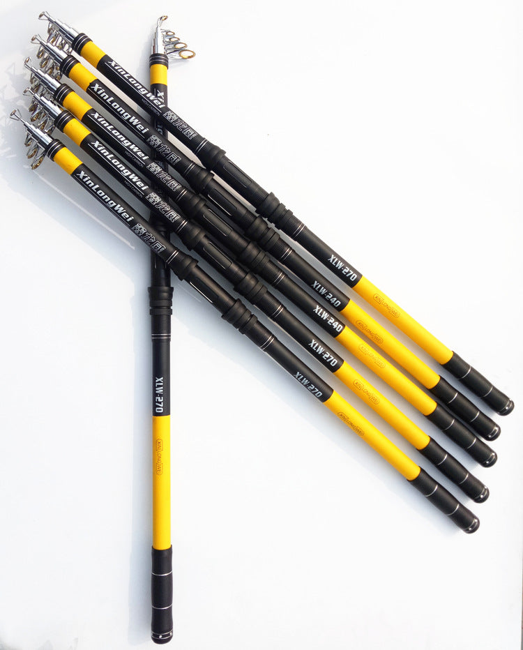 Telescopic Fishing Pole - Portable Collapsible Fishing Rod - for Travel Saltwater Freshwater Fishing