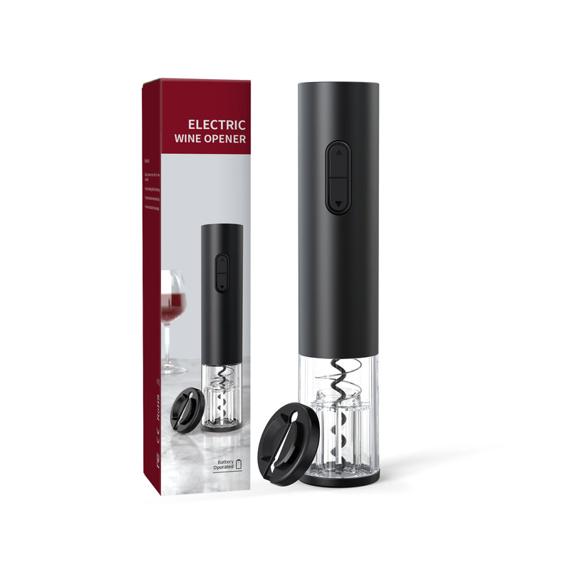 Electric Wine Opener - Battery-Operated Corkscrew - Foil Cutter