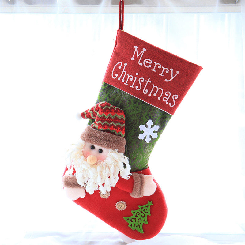 Christmas Socks - 19 * 42 cm - Stocking Christmas Tree Ornaments Decoration - Gift Card Bags Holders - Holiday Party Decoration