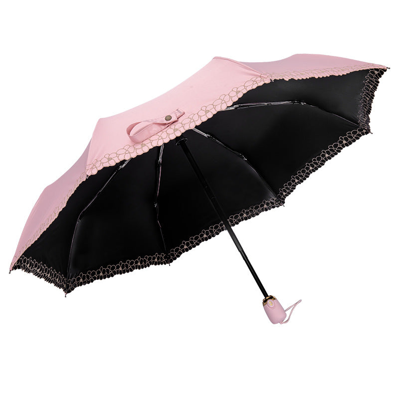 Three Folding Umbrella - Fully Automatic Umbrella - Large Double Women&