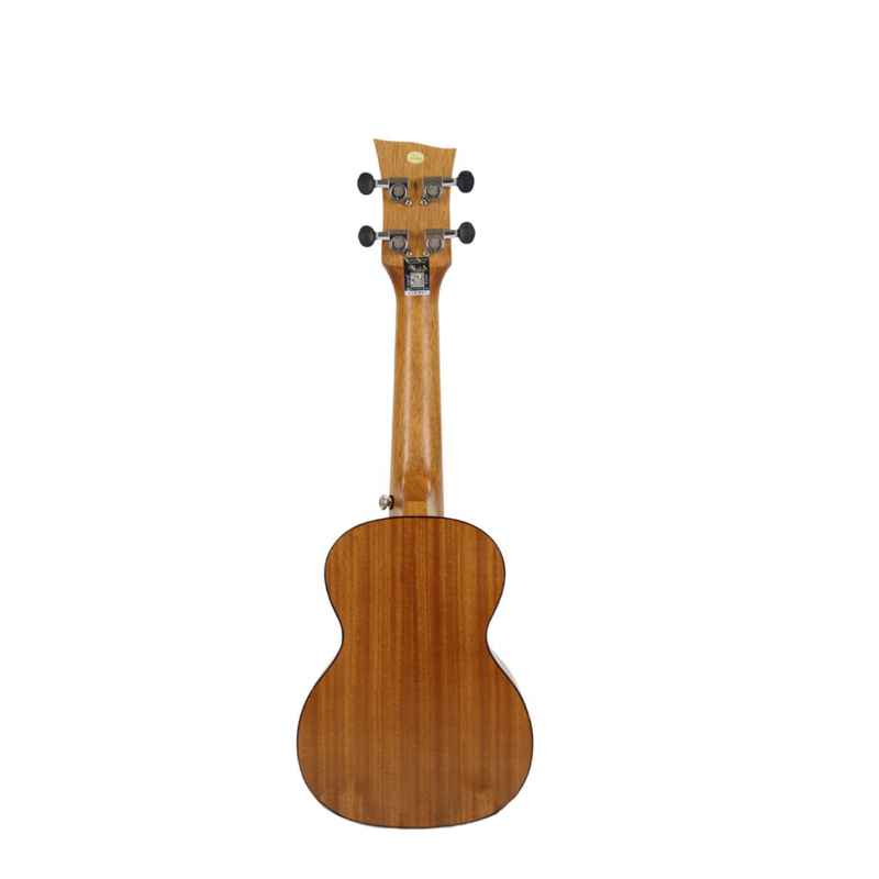 Kaka Solid Top Soprano 21" Ukulele – Spruce Inlay Ukulele  - With Beginner Kit includes Cover, Picks (5 pcs), Tuner, Strap