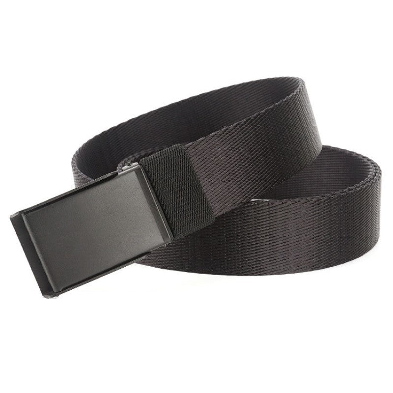 Nylon Belt - Versatile Casual - Metal Buckle Twill Belt - 125cm * 3.8 cm - Khaki