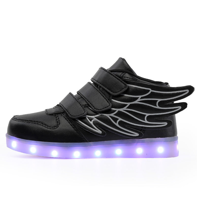 LED Light Colorful Lighting Dance Shoes - USB Rechargeable Fluorescent and Luminous Shoes - Men&