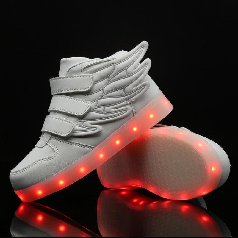 LED Light Colorful Lighting Dance Shoes - USB Rechargeable Fluorescent and Luminous Shoes - Men&