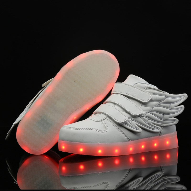 LED Light Colorful Lighting Dance Shoes - USB Rechargeable Fluorescent and Luminous Shoes - Men&