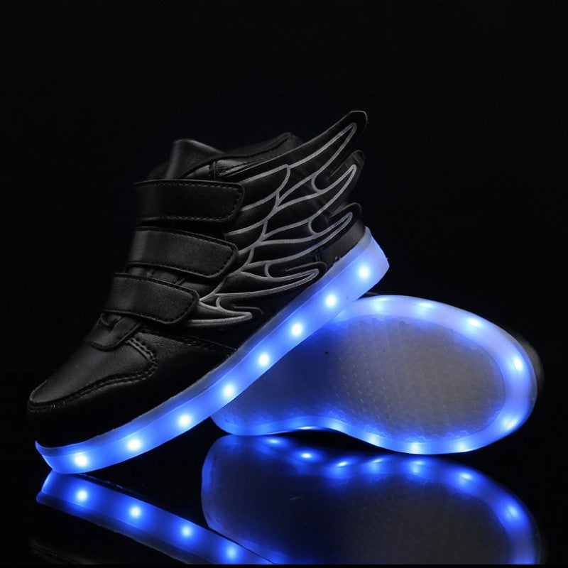 LED Light Colorful Lighting Dance Shoes - USB Rechargeable Fluorescent and Luminous Shoes - Men&