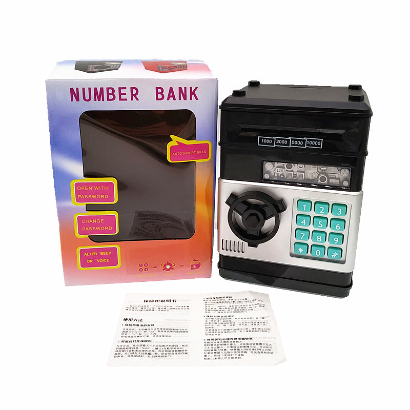 Electronic Password Piggy Bank - Cash Coin Can Money Locker Auto Insert Bills Safe Box Password ATM Bank Saver - Birthday Gifts for Kids