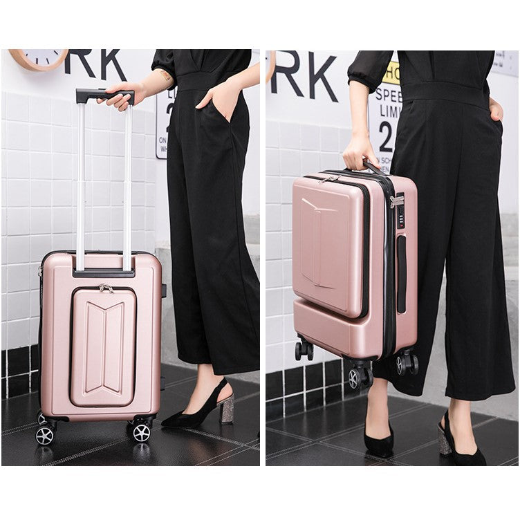 Business Travel Luggage With Front Laptop Pocket - 20 Inch Carry On - Directly Board