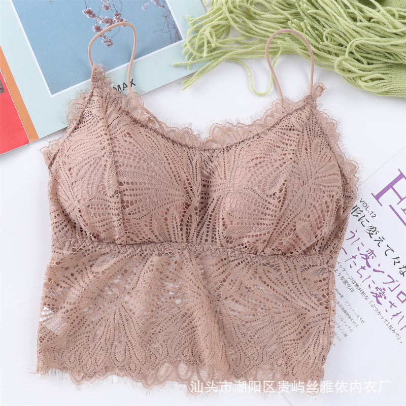 Spaghetti Strap Lace Tube Top - Bottoming Camisole - Bra