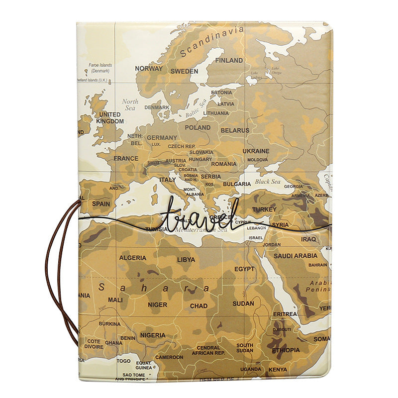 Travel Document Cover - Map 3D Passport Cover