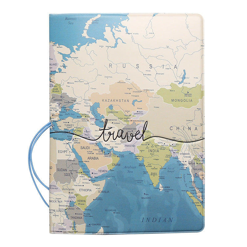 Travel Document Cover - Map 3D Passport Cover