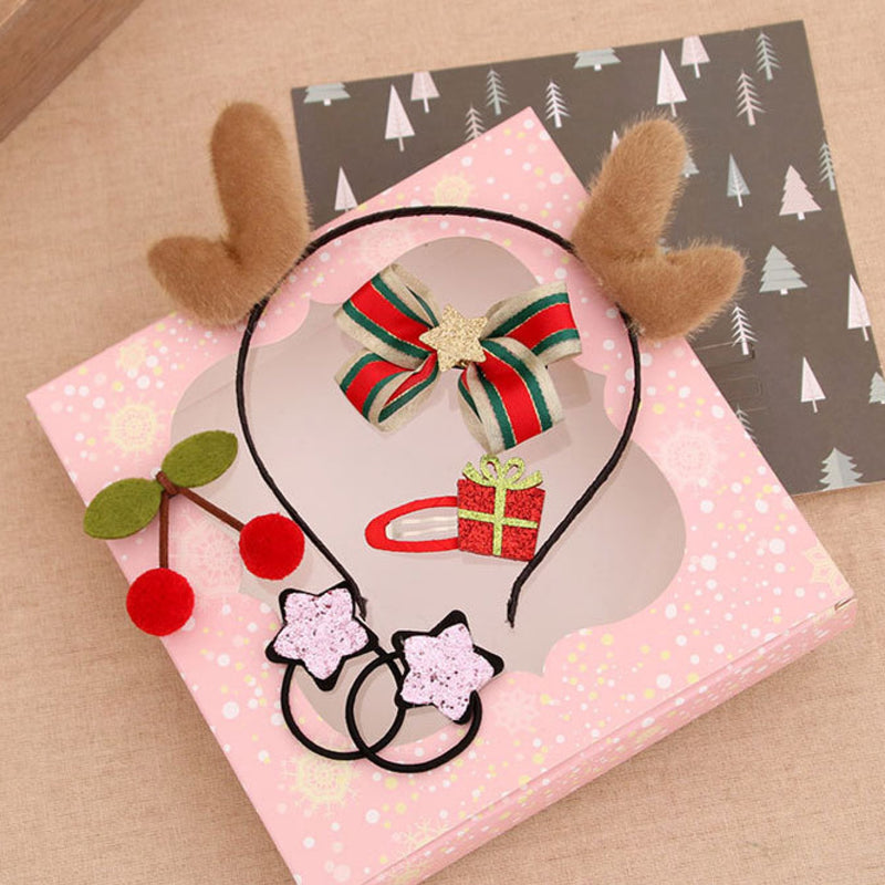 Christmas Hair Accessories - Hairpin, Headband and Glasses Set