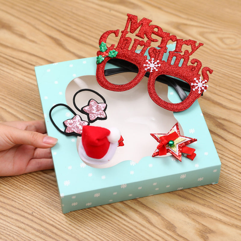 Christmas Hair Accessories - Hairpin, Headband and Glasses Set