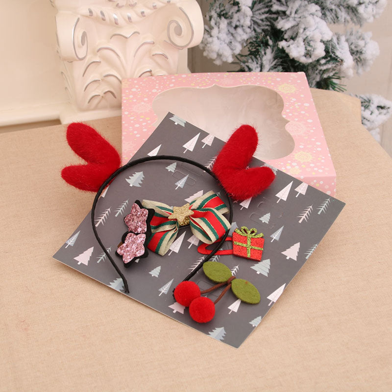 Christmas Hair Accessories - Hairpin, Headband and Glasses Set