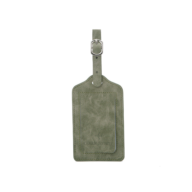 Suitcase Tags Identifiers PU Leather Name ID Labels with Privacy Cover for Travel