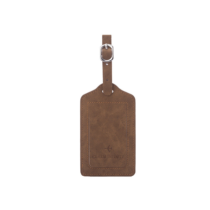 Suitcase Tags Identifiers PU Leather Name ID Labels with Privacy Cover for Travel