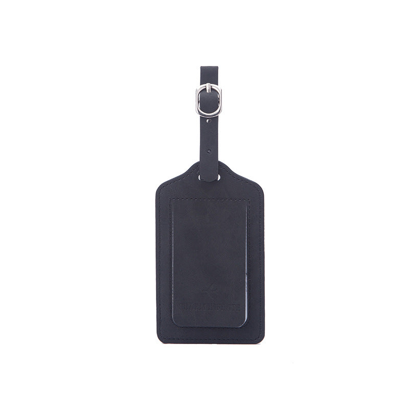 Suitcase Tags Identifiers PU Leather Name ID Labels with Privacy Cover for Travel