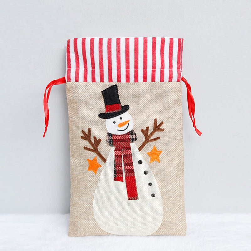 Christmas Linen Bundle Pocket - Apple Bag - Candy Bag - Children&