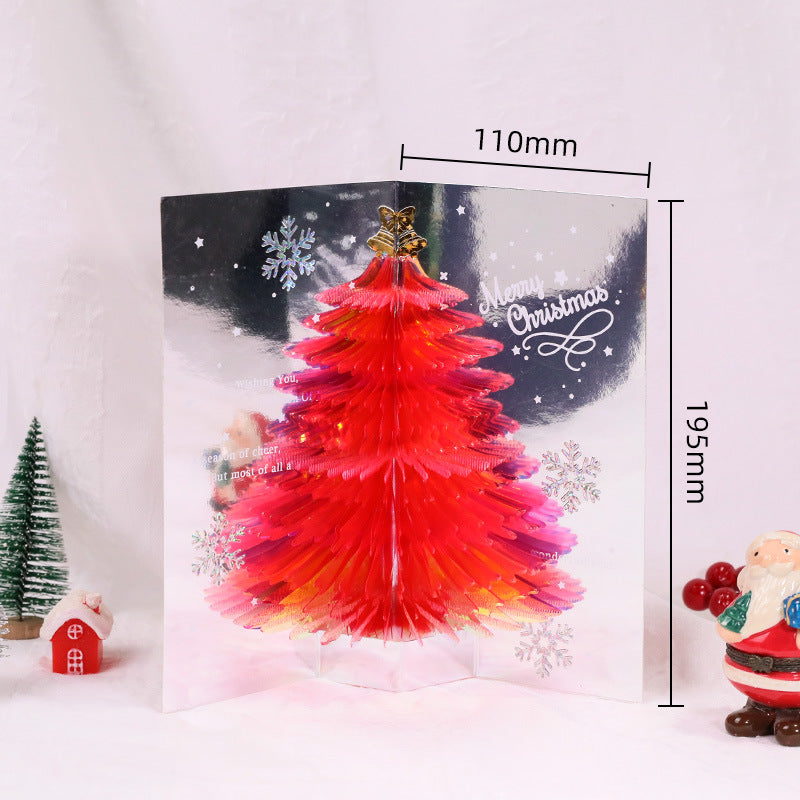 Christmas 3D Pop Up Card - Sparkling Christmas Tree Tridimensional Display