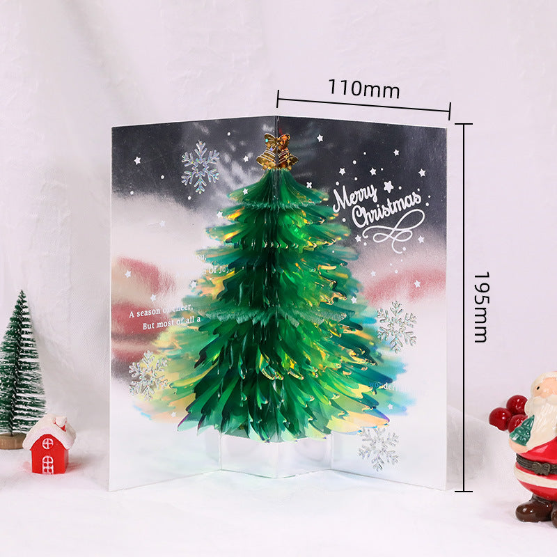 Christmas 3D Pop Up Card - Sparkling Christmas Tree Tridimensional Display