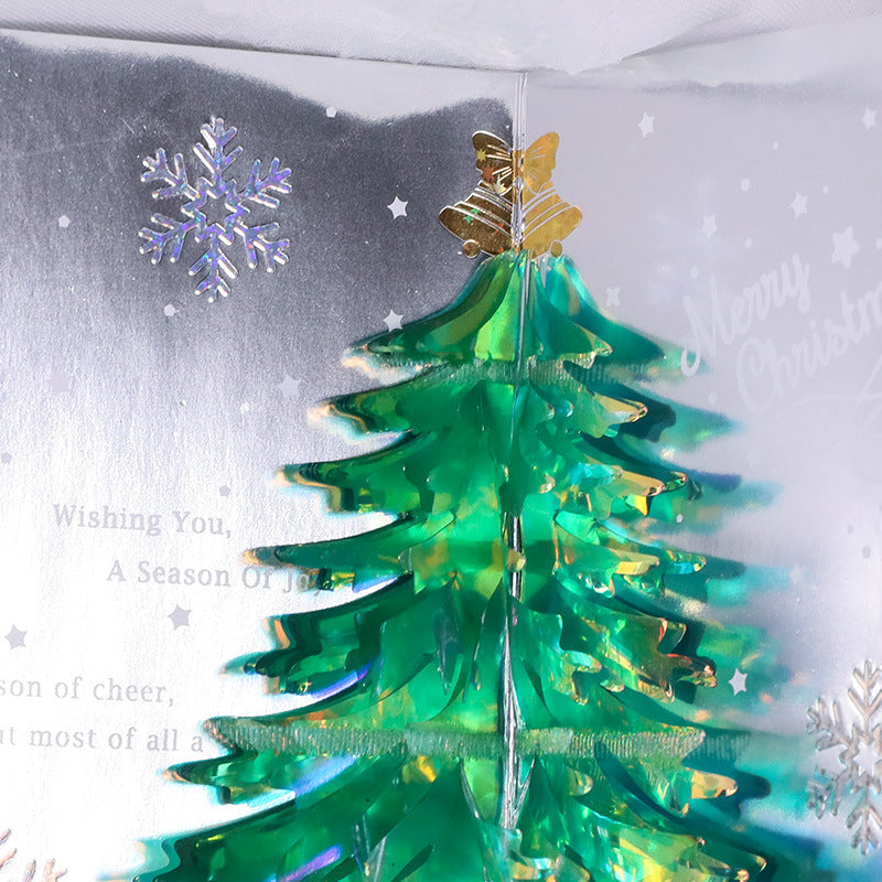 Christmas 3D Pop Up Card - Sparkling Christmas Tree Tridimensional Display