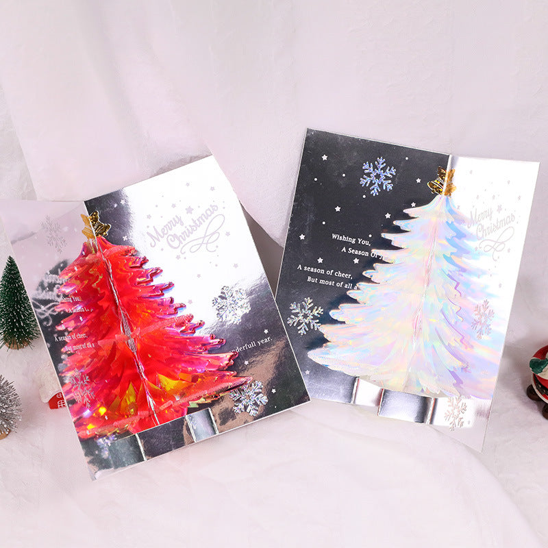 Christmas 3D Pop Up Card - Sparkling Christmas Tree Tridimensional Display