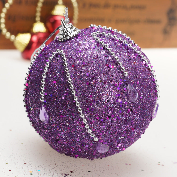 Christmas Balls Ornaments - 1 Pc Beautiful Ball Water Drops Style for Xmas Tree Decorations - 80 mm