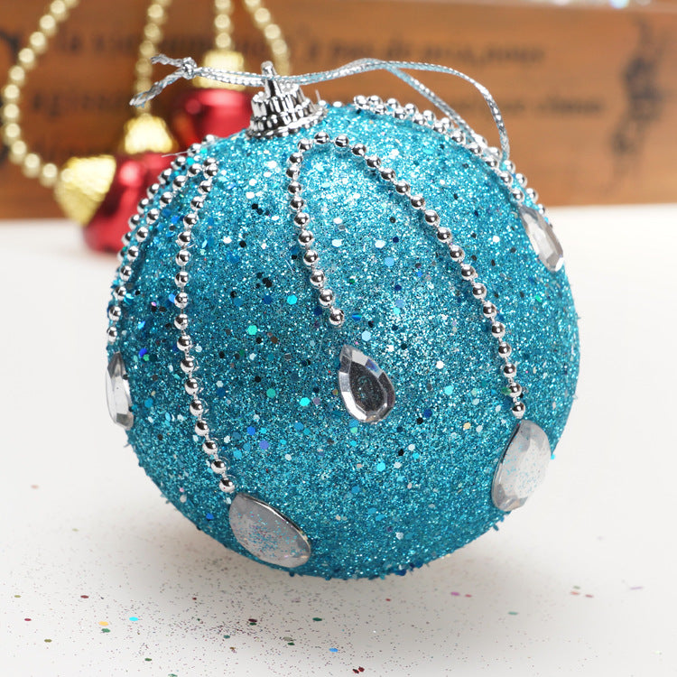 Christmas Balls Ornaments - 1 Pc Beautiful Ball Water Drops Style for Xmas Tree Decorations - 80 mm
