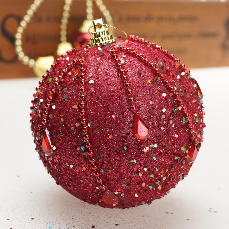 Christmas Balls Ornaments - 1 Pc Beautiful Ball Water Drops Style for Xmas Tree Decorations - 80 mm