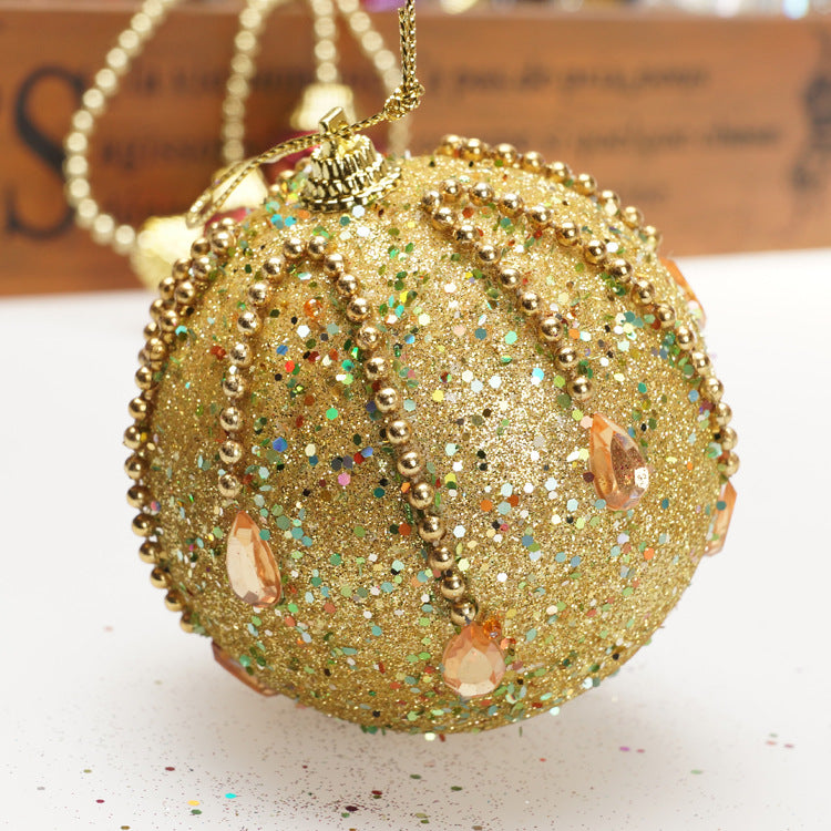 Christmas Balls Ornaments - 1 Pc Beautiful Ball Water Drops Style for Xmas Tree Decorations - 80 mm