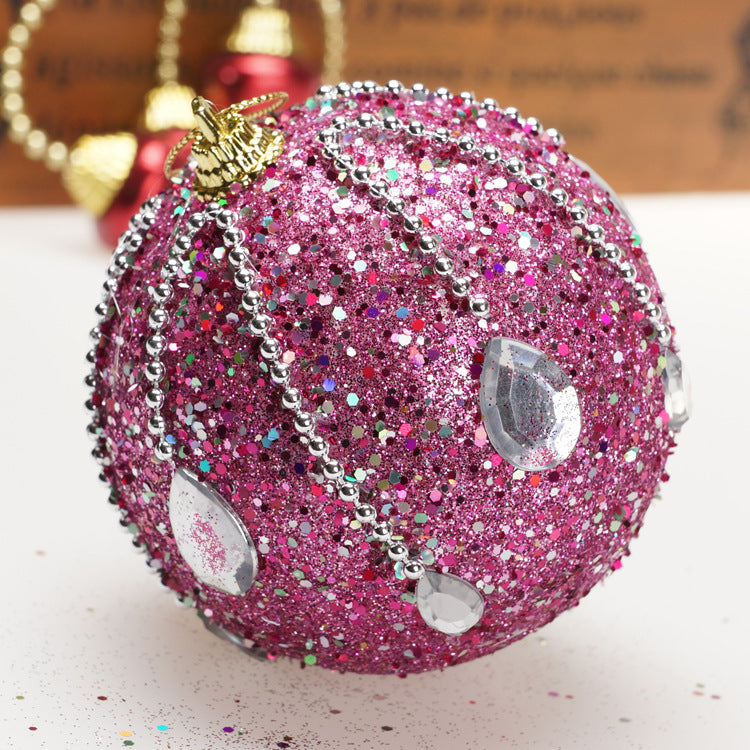 Christmas Balls Ornaments - 1 Pc Beautiful Ball Water Drops Style for Xmas Tree Decorations - 80 mm