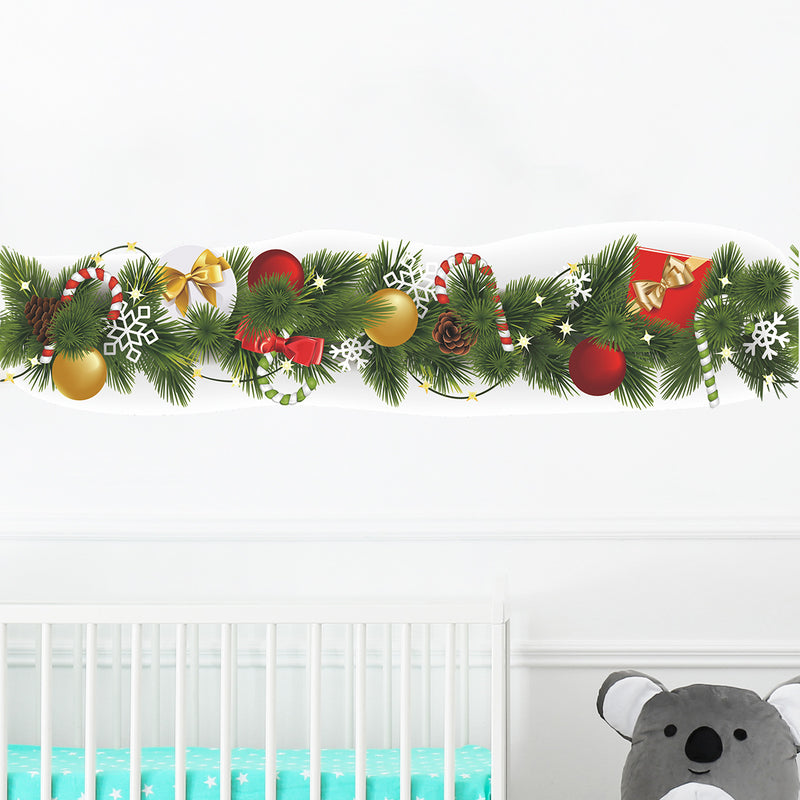 Christmas Stickers -  Merry Christmas Wall Decals Stickers Removable, Cane Vinyl DIY Wall Art Decal, Christmas Window Clings Decals Sticker for Wall Kid Living Room Bedroom Decorations