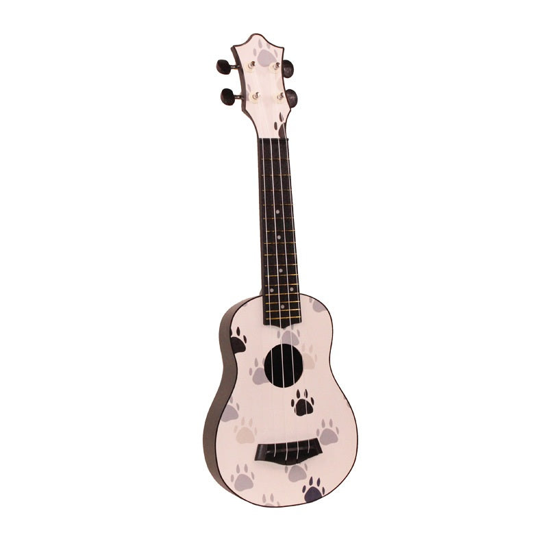 Basewood Material 21" Ukulele - Dog Paw Prints