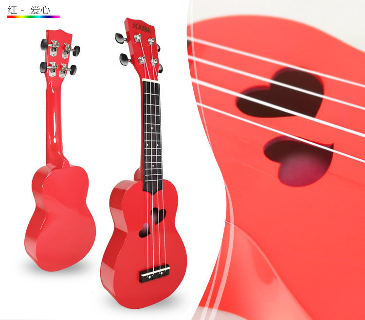 Basewood Material 21" Ukulele Special Hall - Red Heart