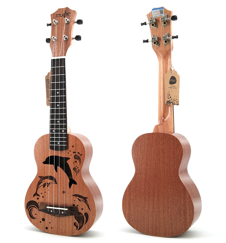 Multi-layer Plywood Material 21" Ukulele - Sapele Top Dolphin