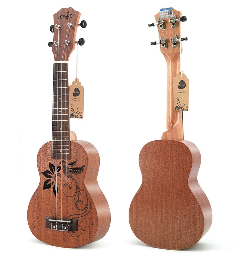 Multi-layer Plywood Material 21" Ukulele - Sapele Top Bird