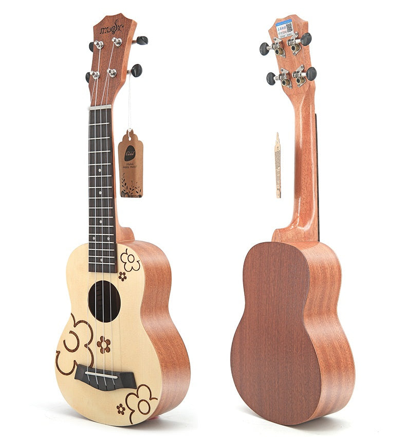 Multi-layer Plywood Material 21" Ukulele - Spruce Top Flower