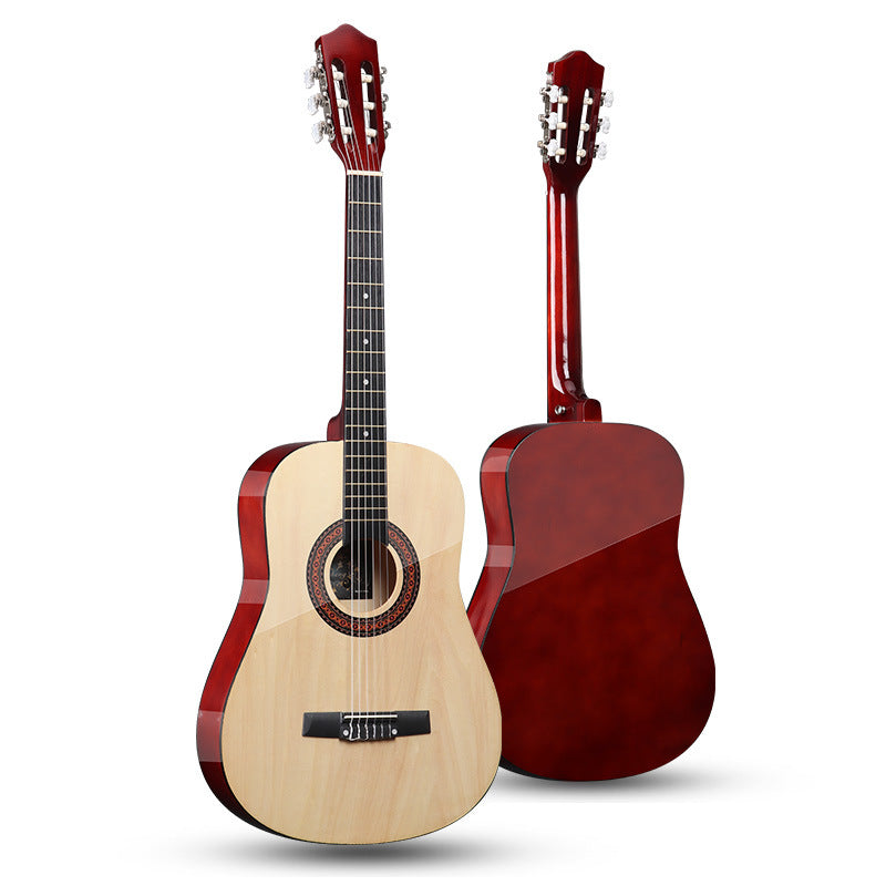 Classical Rounded 38" Guitar - Light Wood – Basswood