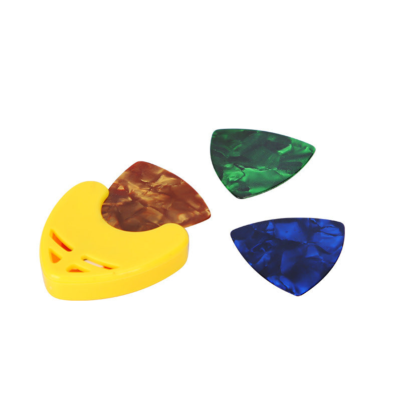 Guitar Picks with Pick Holder Set Random Color