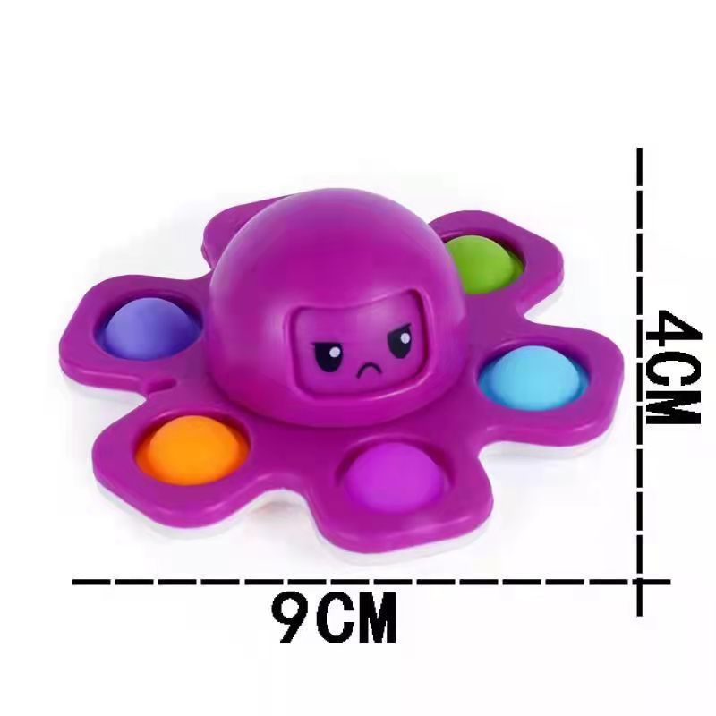 6 Order Flip Face Octopus - Spinning Top Decompression Toy