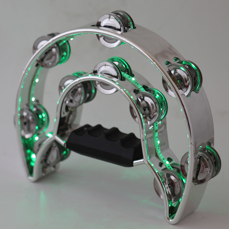 Tambourine High Quality Double Row Plating with LED Light