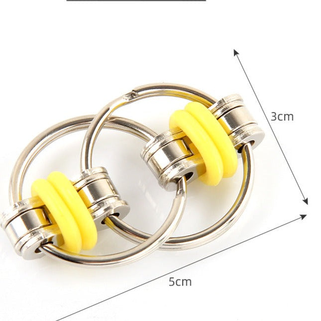 Keychain Ring Anxiety Stress Reducer Toy（Random Color）