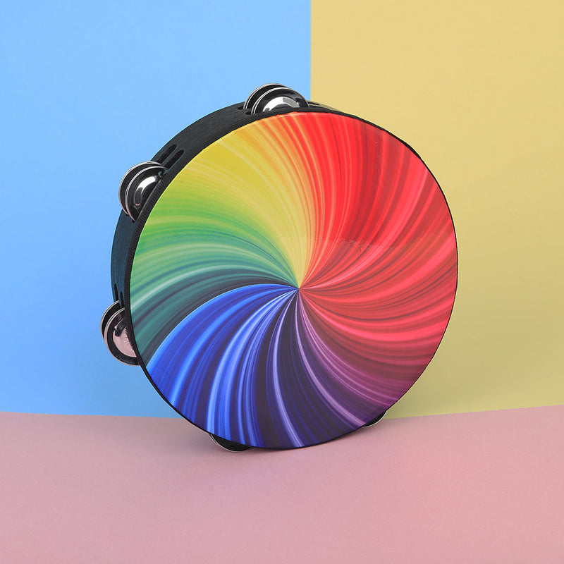 Tambourine Rainbow with Double Row 8 Inches
