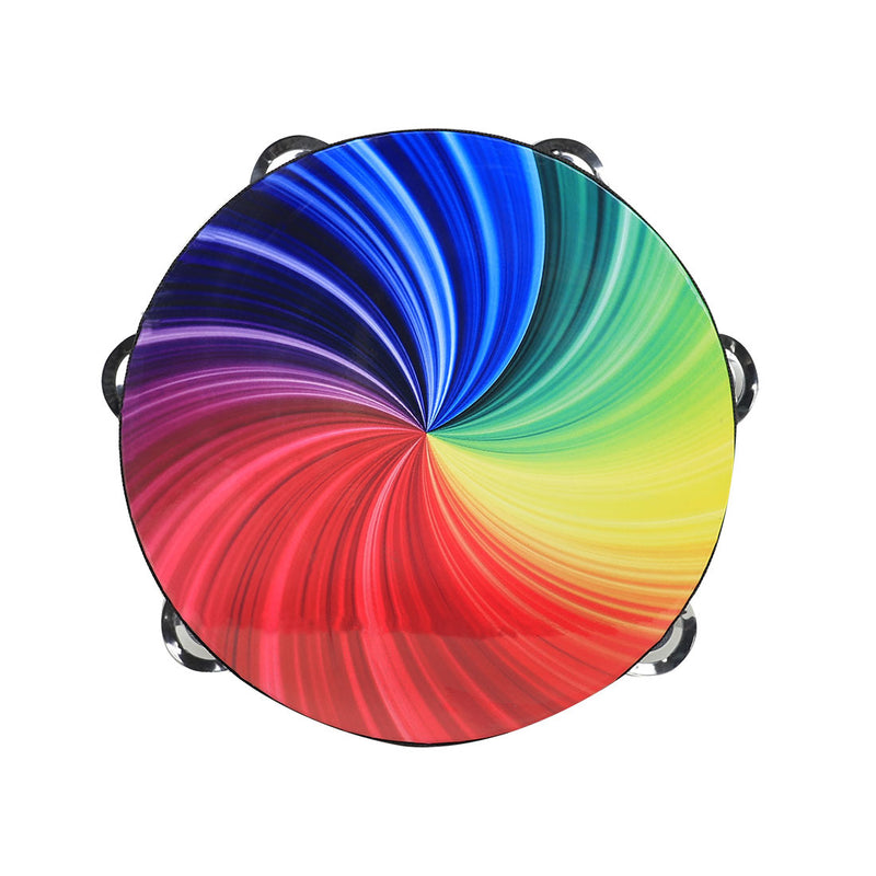 Tambourine Rainbow with Double Row 8 Inches