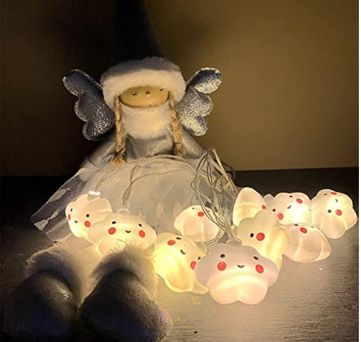 Cute String Lights for Kids - Bedroom Novelty String Lights - Clouds Shape String Lights - Battery powered - 3m 20 lights