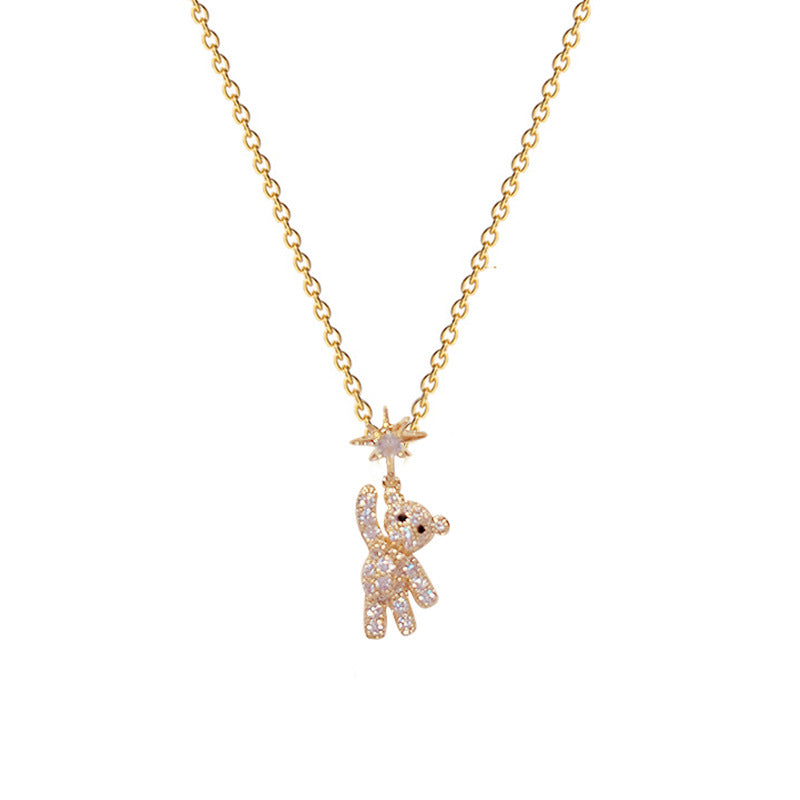 Necklace Small Bear for Women Girls Jewelry