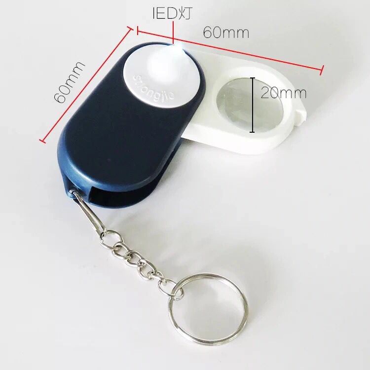 Folding Handheld 10X Magnifying Glass - With LED Light Source