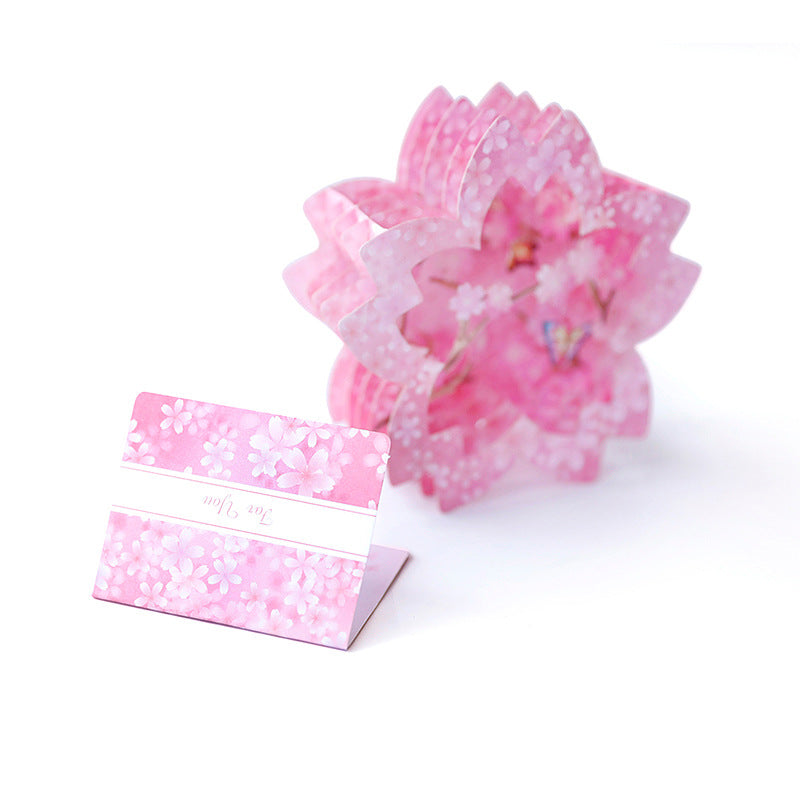 3D Pop Up Card Cherry Blossom Butterfly Carving Box for Teachers and Lovers and Friends