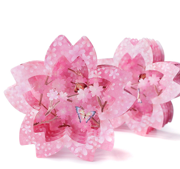 3D Pop Up Card Cherry Blossom Butterfly Carving Box for Teachers and Lovers and Friends